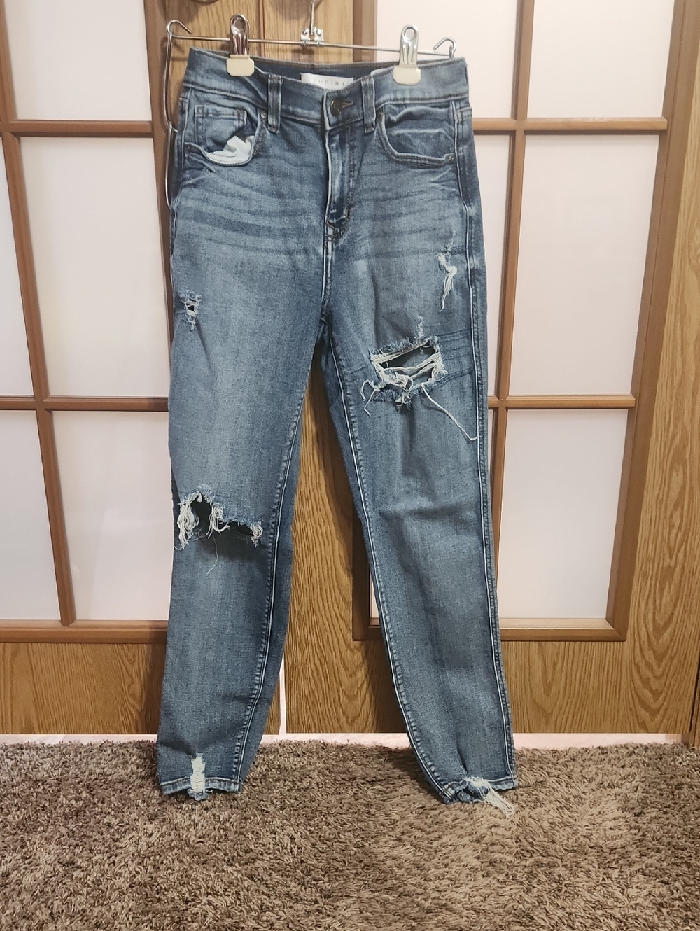 Eunina Rocky High Rise Distressed Boyfriend Jeans Size 1